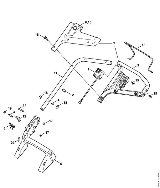 Â Cortacéspedes (RMA) RMA 410 C Manillar de la marca Stihl