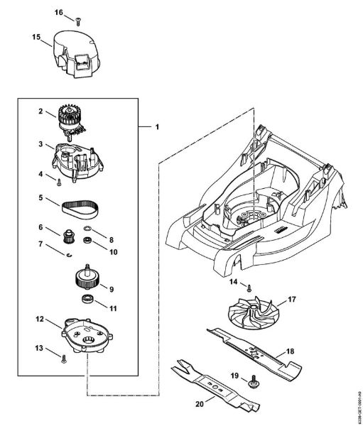 Â Cortacéspedes (RMA) RMA 410 C Motor eléctrico, Cuchilla de la marca Stihl