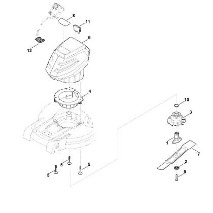 Imagen de D - Motor, cuchilla RMA 443.1 PC