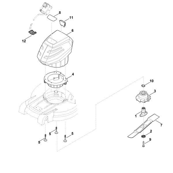 Imagen de D - Motor, cuchilla RMA 443.1 PC