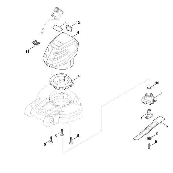 Imagen de D - Motor, cuchilla RMA 448.0 PC