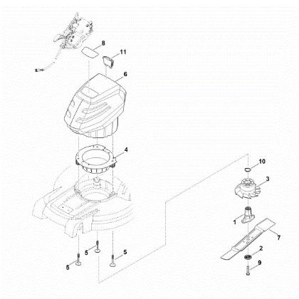 Imagen de D - Motor, cuchilla RMA 448.2 PV