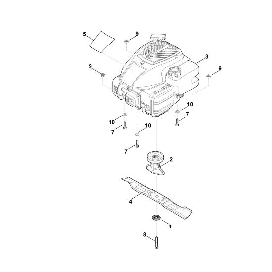 Imagen de D - Motor, cuchilla RM 248.0