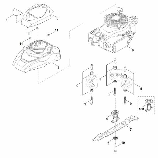 Imagen de D - Motor, cuchilla RM 4.0 R