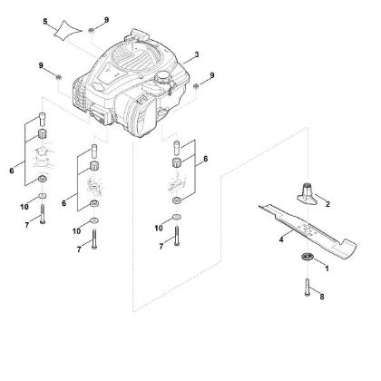Imagen de D - Motor, cuchilla RM 443.0