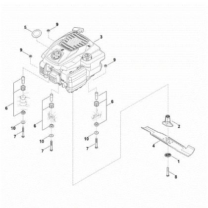 Imagen de D - Motor, cuchilla RM 443.1