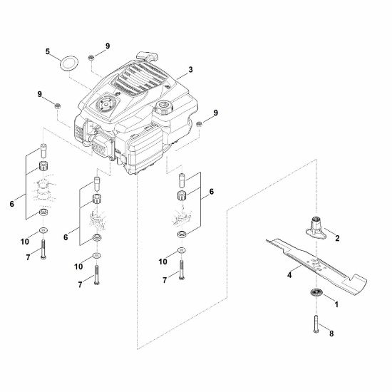 Imagen de D - Motor, cuchilla RM 443.1