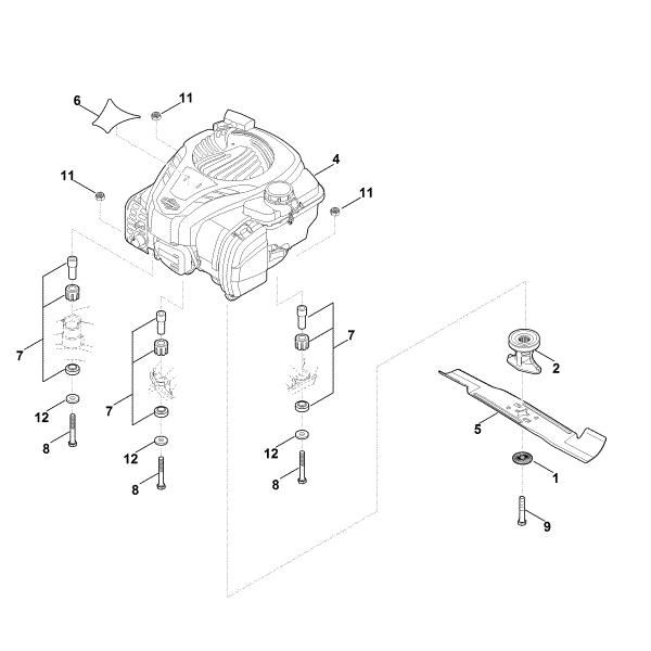 Imagen de D - Motor, cuchilla RM 448.0 PC