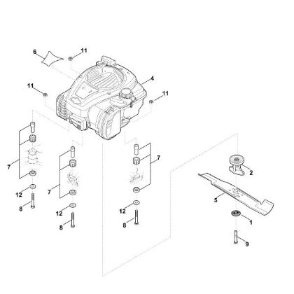Imagen de D - Motor, cuchilla RM 448.0 TC