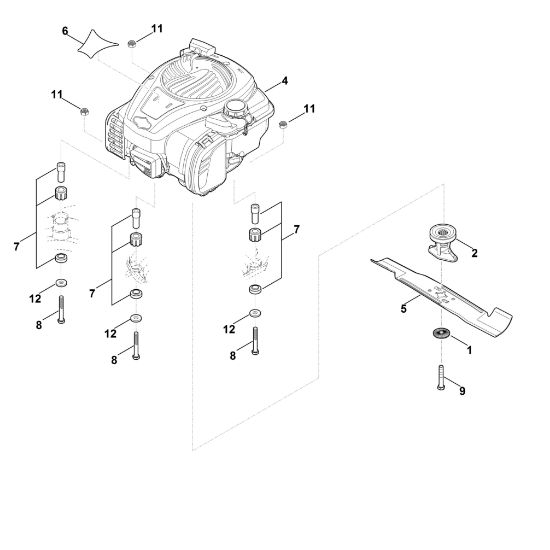 Imagen de D - Motor, cuchilla RM 448.0 TX