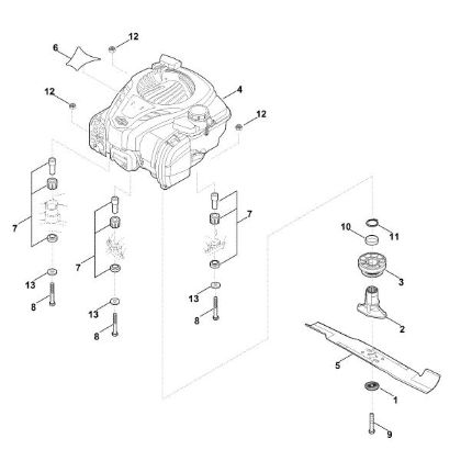 Imagen de D - Motor, cuchilla RM 448.0 VC