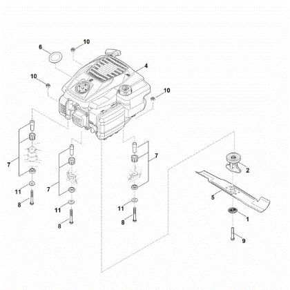 Imagen de D - Motor, cuchilla RM 448.1 TC