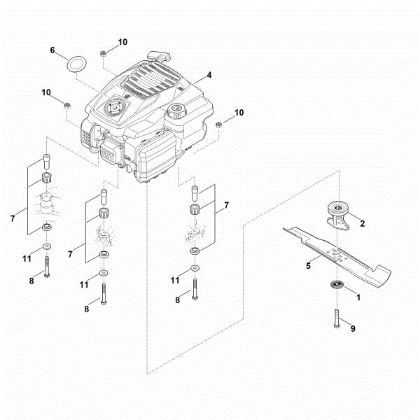 Imagen de D - Motor, cuchilla RM 448.1 TX