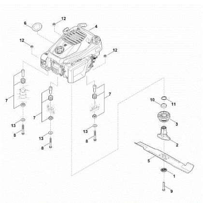 Imagen de D - Motor, cuchilla RM 448.1 VC