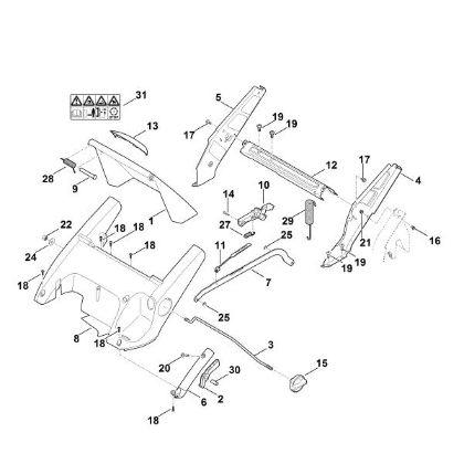 Imagen de C - Bastidor, ajuste de altura RM 545.0 T