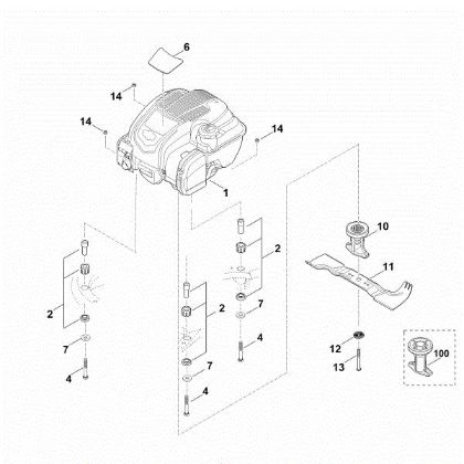 Imagen de F - Motor, cuchilla RM 545.0 T