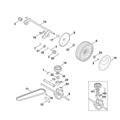 Imagen de E - Eje trasero, caja de cambios RM 545.0 VE