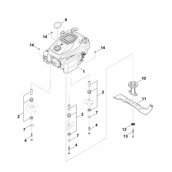 Imagen de F - Motor, cuchilla RM 545.1