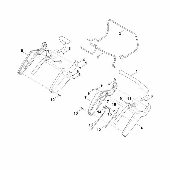 Imagen de A - Parte superior de manillar RM 545.1 T