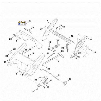 Imagen de C - Bastidor, ajuste de altura RM 545.1 T