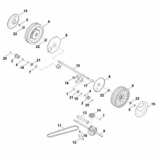 Imagen de E - Eje trasero, caja de cambios RM 545.1 T