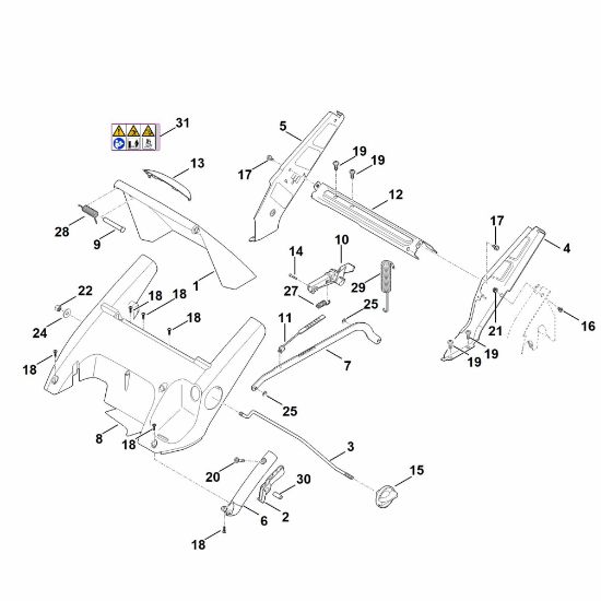 Imagen de C - Bastidor, ajuste de altura RM 545.1 V