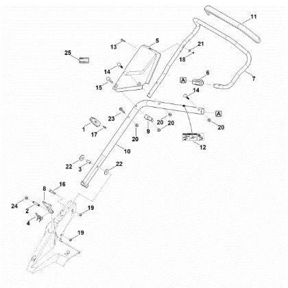 Imagen de B - Parte inferior de manillar RM 650.0 T