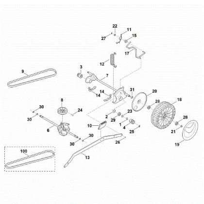 Imagen de E - Eje trasero, caja de cambios RM 650.0 T