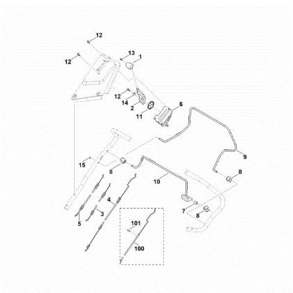 Imagen de A - Parte superior de manillar RM 650.0 V