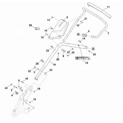 Imagen de B - Parte inferior de manillar RM 650.0 VE