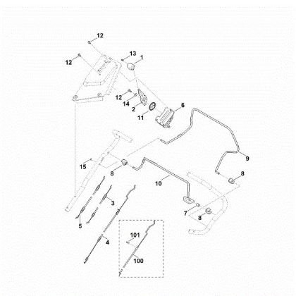 Imagen de A - Parte superior de manillar RM 655.0 V