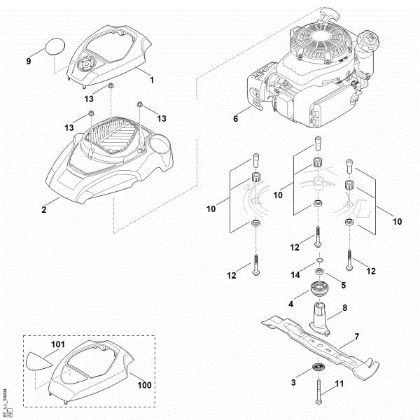 Imagen de F - Motor, cuchilla RM 655.0 V