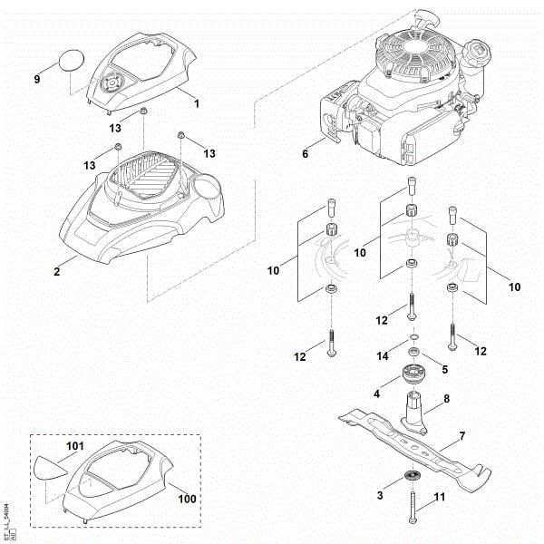 Imagen de F - Motor, cuchilla RM 655.0 V