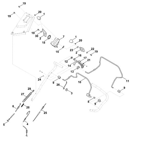 Imagen de A - Parte superior de manillar RM 655.0 YS