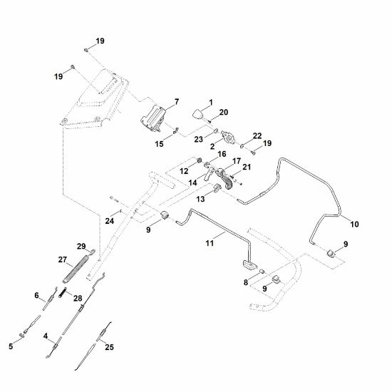 Imagen de A - Parte superior de manillar RM 655.1 RS