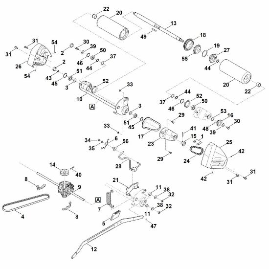Imagen de E - Eje trasero, caja de cambios RM 655.1 RS