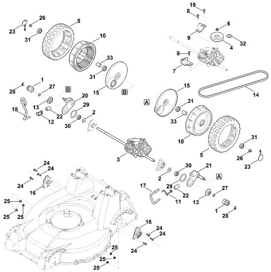 Imagen de E - Ajuste trasero de la altura, accionamiento RM 756.0 GS