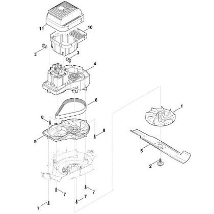 Imagen de D - Motor, cuchilla RME 443.0