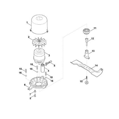 Imagen de F - Motor, cuchilla RME 545.0 V