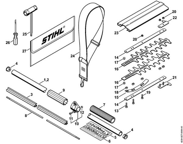 FH 75 FH 75 Vástagon, Cuchilla de la marca Stihl