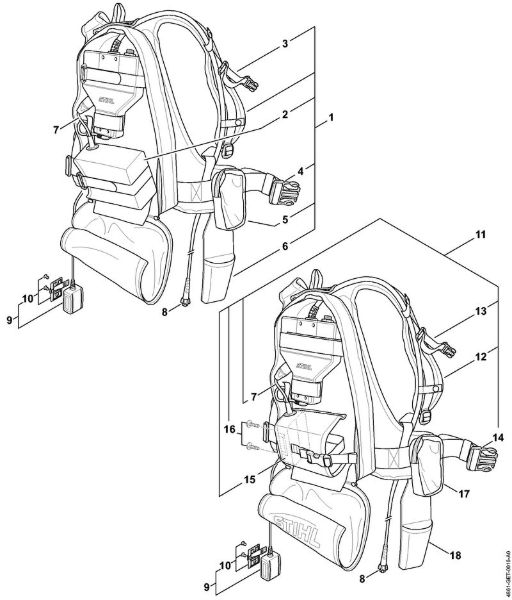 ASA 85 ASA 85 Sistema de porte, Unidad de control de la marca Stihl