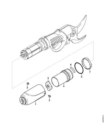 ASA 85 ASA 85 Tijera de podar de acumulador Carcasa de la marca Stihl
