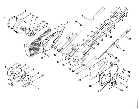 Cortasetos (HS) HS 151 Carcasa de la caja reductora, Accesorí­es extra de la marca Stihl