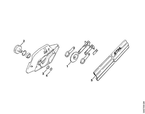 Cortasetos (HS) HS 242 HS 242 Carcasa de la caja reductora, Cuchillas de la marca Stihl