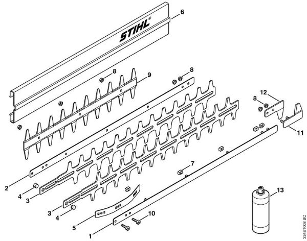 Cortasetos (HS) HS 246 HS 246 Cuchillas de la marca Stihl