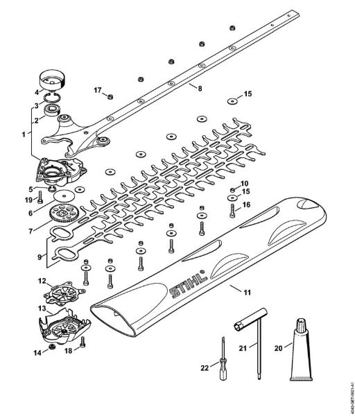 Cortasetos (HS) HS 46 C-E Caja reductora, Dispositivo de corte 450 mm de la marca Stihl
