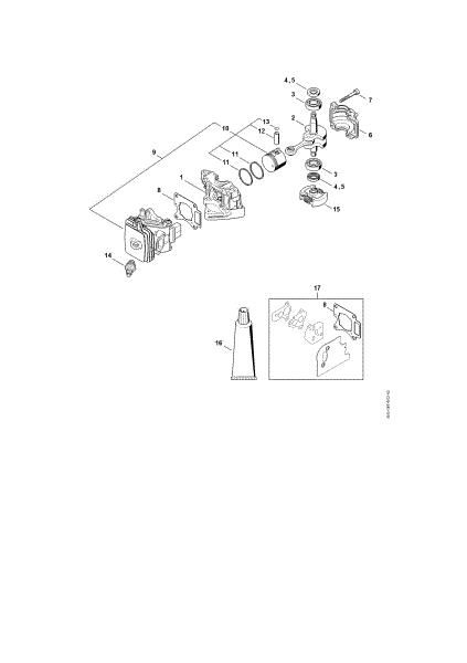 Imagen de Cárter del cigáeáal, Cilindro, Emrague HS 56 C-E
