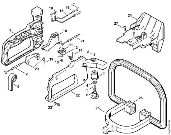 Cortasetos (HS) HS 72 Empuóadura de mando HS 72 de la marca Stihl