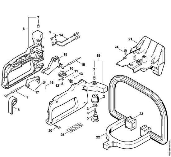 Cortasetos (HS) HS 75 Empuóadura de mando HS 75 de la marca Stihl