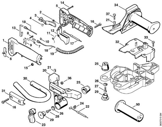 Cortasetos (HS) HS 76 Empuóadura de mando HS 76 de la marca Stihl